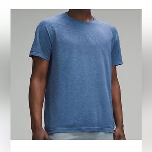 Lululemon Metal Vent Tech Mineral Blue Short Sleeve Shirt XL